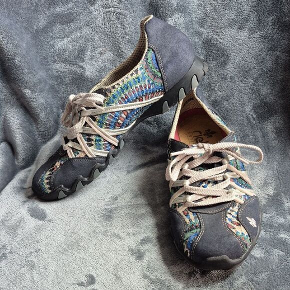 Rieker AntiStress Estelle Navy Colibri Muschel Silver Size 39 Sneaker - Picture 1 of 9